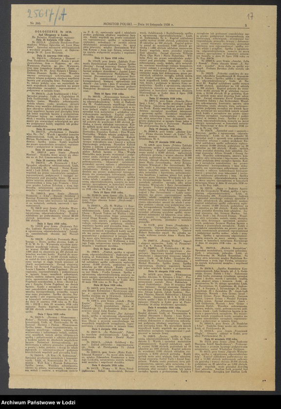 Obraz 19 z jednostki "Ha-De- Miriam Hocherman, Gerszon Lajb Dawidowicz- wyrób i sprzedaż towarów włókienniczych"