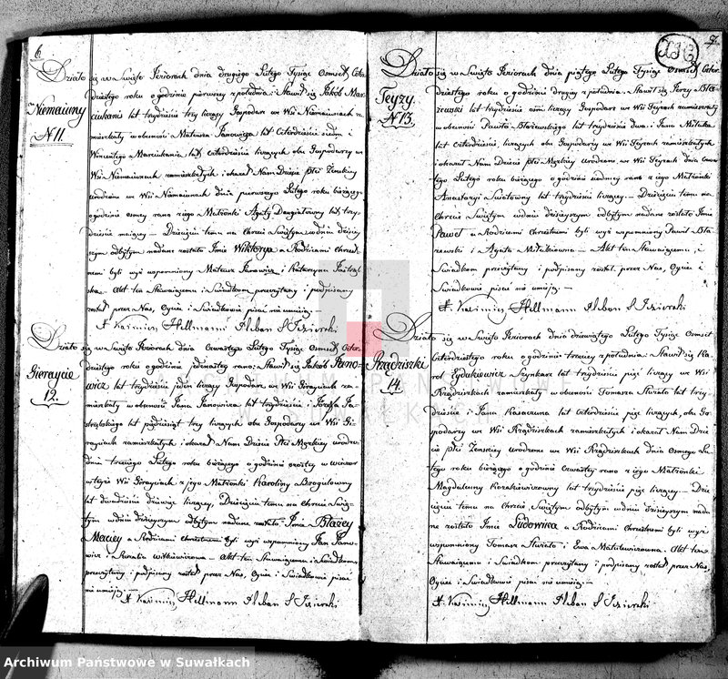 image.from.unit.number "Księga duplikat akt urodzonych, zaślubionych i umarłych w parafij Święto Jeziory, obwodzie sejneńskim, gubernij augustowskiey z roku 1840"