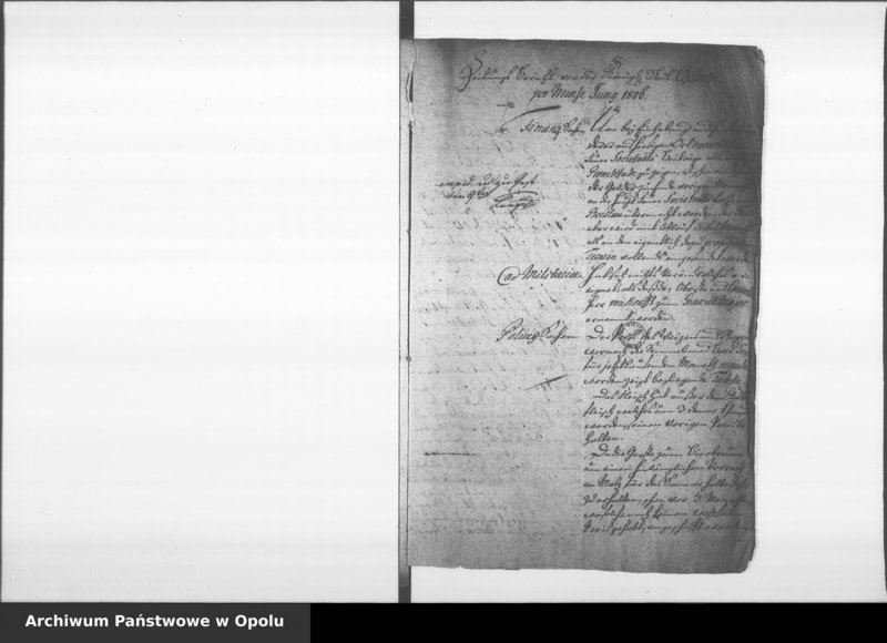 Obraz 5 z jednostki "Acta des Magistrats zu Oppeln von Monatlichen Zeitungs Berichte der Preiss Tabelle und diesfällige Corespondence Vol. XI angefangen im Juny 1806 bis ult[imo] Dec[ember] 1810"