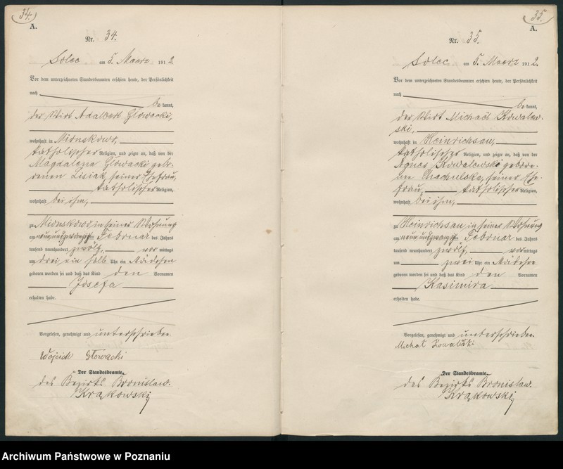 Obraz 20 z jednostki "Geburts-Haupt-Register"