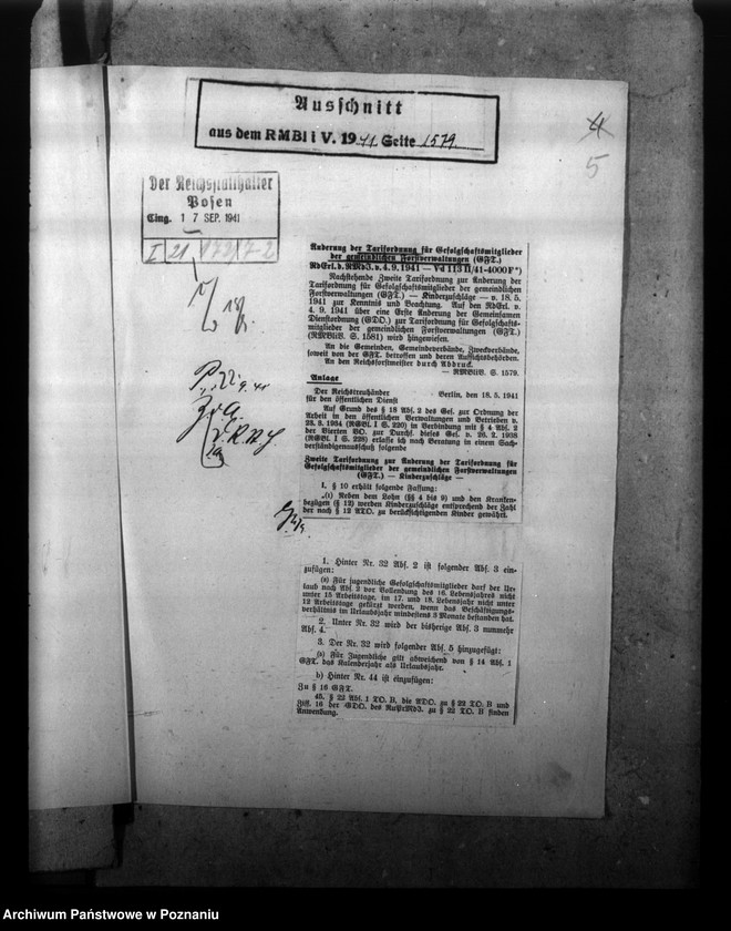Obraz 9 z jednostki "Besoldungsbestimmungen. Schmutzanlagen. Beschäftigung von Polen."