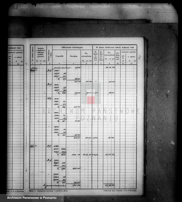 Obraz 12 z jednostki "Obliczenie bonitacji do planu dzielczego majątku Trzeciewnica wyrzyskiego"