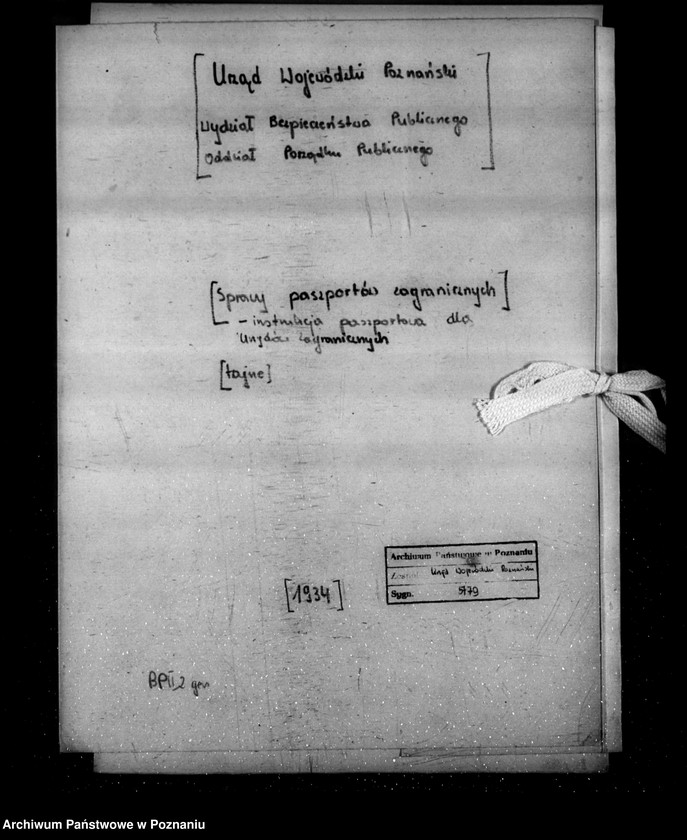 Obraz 4 z jednostki "/Sprawy paszportów zagranicznych- instrukcja portowa dla Urzędów Zagranicznych /tajne/"