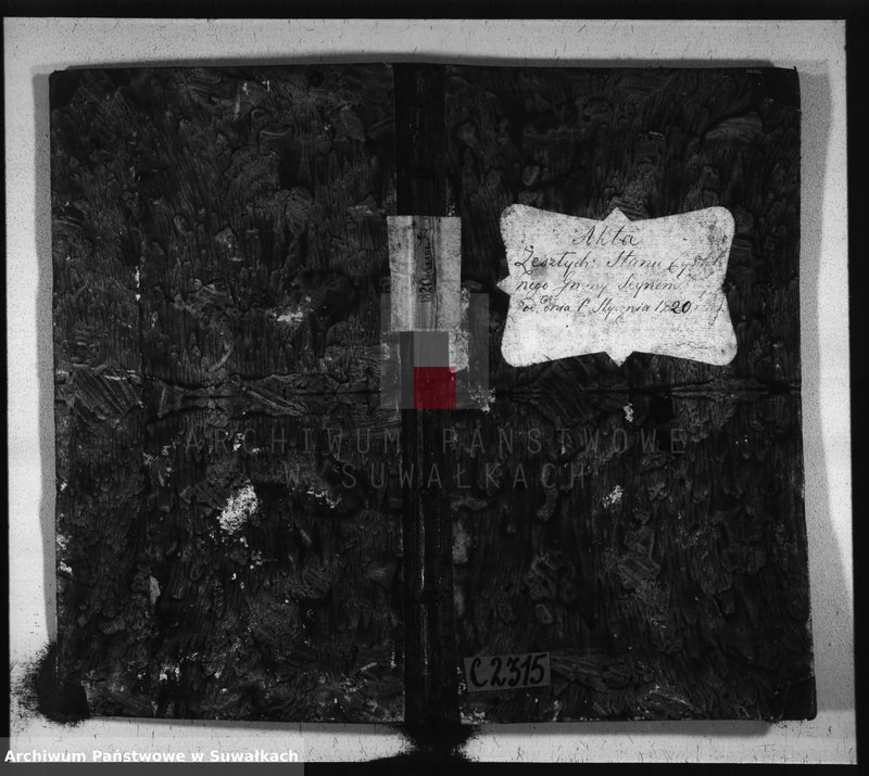 image.from.unit.number "Akta zeszłych stanu cywilnego gminy seyneńskiey od 1-go stycznia 1820 roku."