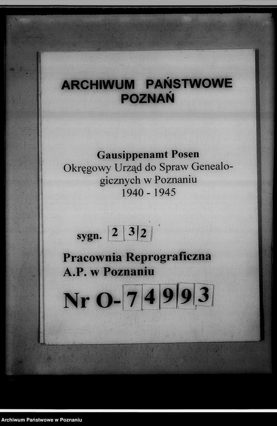 image.from.unit.number "Bücherverzeichnis, Kreissippenamt Konin"