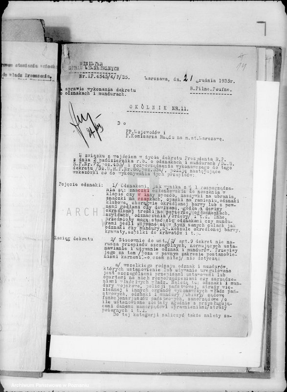 Obraz 18 z jednostki "/Związki i stowarzyszenia/ różne sprawy"