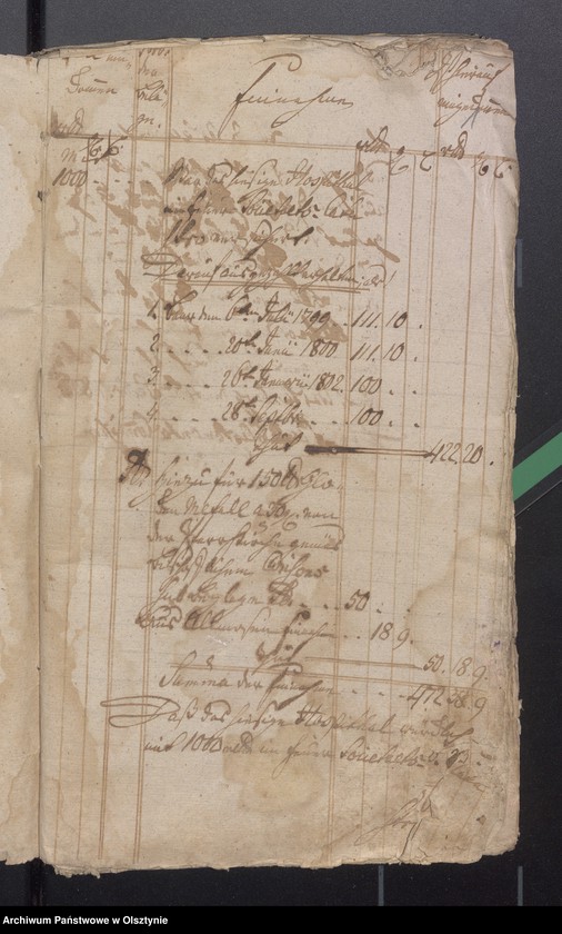 image.from.unit.number "Hospital Bau - Rechnung über Einnahme und Ausgabe Geld"