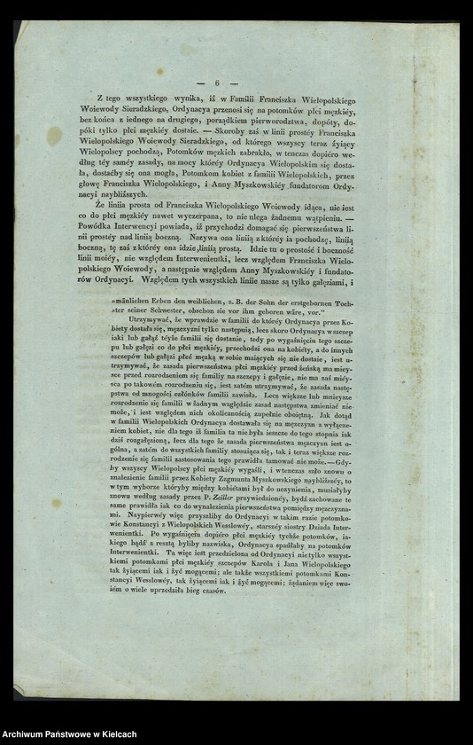 image.from.collection.number "Mapy genealogiczne Myszkowskich, Wielopolskich, wraz z opisem początku Ordynacji"