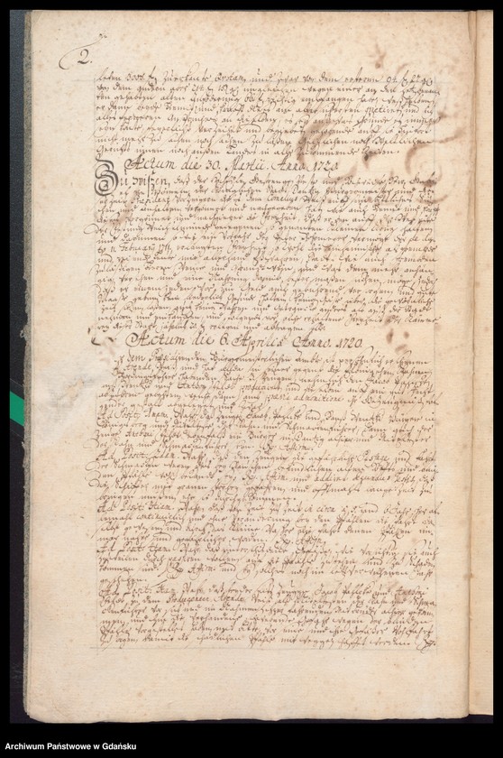 image.from.unit.number "Actum coram officio […] Gabrielis a Boemeln Praeconsulis ac Praesidis [27.III.1720-14.III.1721] Gabrielis a Boemeln ac Fisci Administratoris [18.III.1720-10.III.1721] /indeks/"