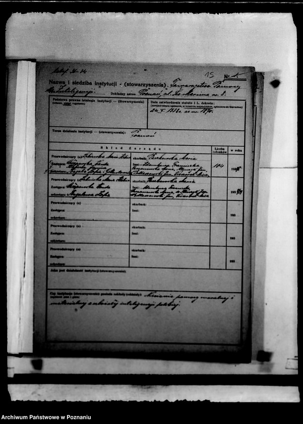 Obraz 19 z jednostki "/Kartoteka instytucji opiekuńczych/"