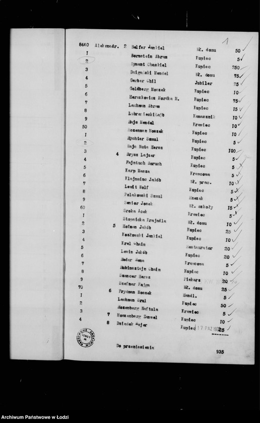 Obraz 5 z jednostki "Rejestr poborczy"