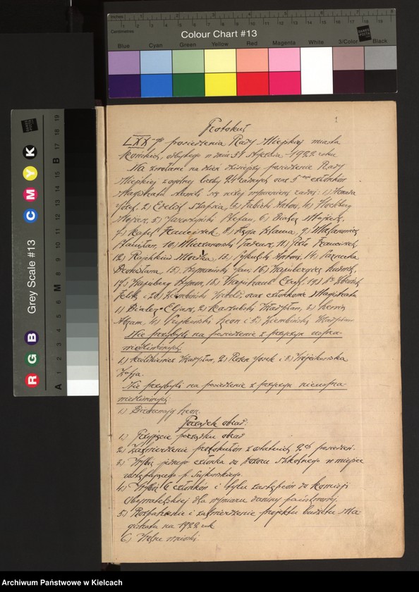 Obraz 4 z jednostki "Protokoły z posiedzeń Rady Miejskiej miasta Końskie 20 stycznia 1922- 12 maja 1923 roku"