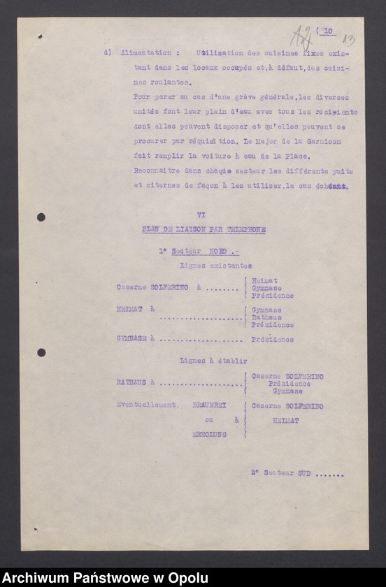 Obraz 15 z jednostki "Instruction pour mise en Etat a Siege d