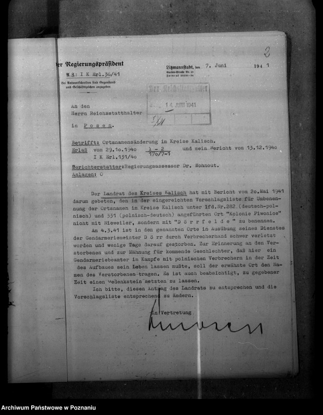 Obraz 6 z jednostki "Ortsnamenänderung Kreis Kalisch - Kalisz"