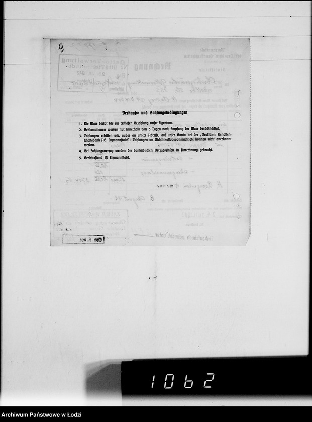 Obraz 13 z jednostki "Landwirtschaft-Zentralgenossenschaft.G.m.b.H.Rechnungen. [za dostawy towarów dla Getta]"