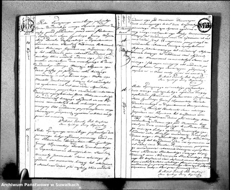 image.from.unit.number "Akta Urodzonych Gminy Kopciowskiey od 1-go Stycznia 1815"