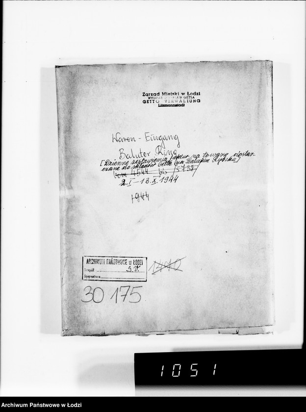 Obraz 4 z jednostki "Waren-Eingang. Baluter Ring [Dzienne zestawienia faktur na towary dostarczane do składów Getta na Bałuckim Rynku]"