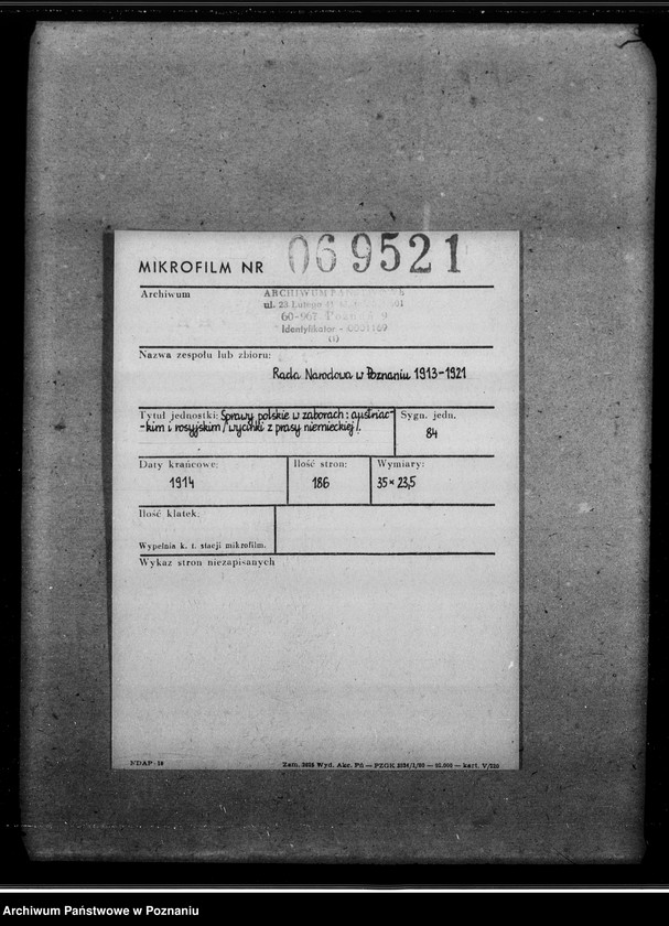 Obraz 2 z jednostki "Sprawy Polskie w zaborach: austriackim i rosyjskim [wycinki z prasy niemieckiej]"