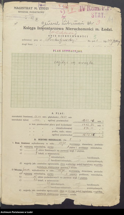 image.from.unit.number "Księga inwentarzowa nieruchomości m. Łodzi ul. 11 Listopada"