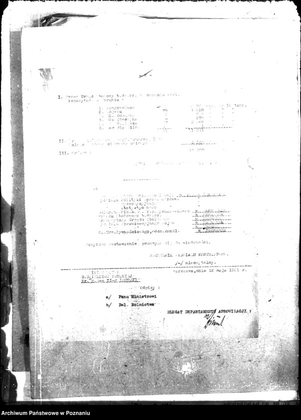 Obraz 11 z jednostki "Sprawozdania z czynności Dep. Aprowizacji w zakresie dostarczania zbóż siewnych dla Min. Roln."