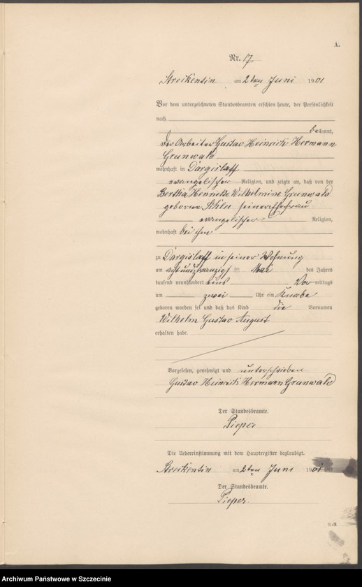 Obraz 20 z jednostki "Geburts-Register (Neben-Register)"