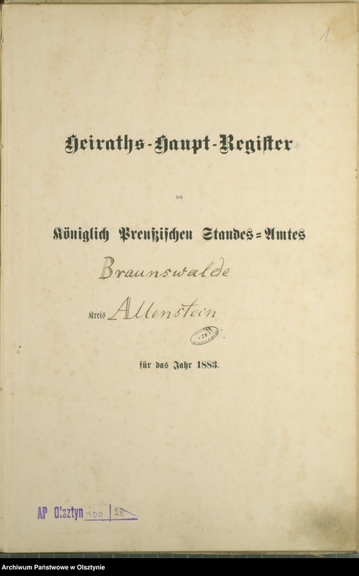 image.from.unit.number "Heiraths-Haupt-Register Nr 1 - 21"