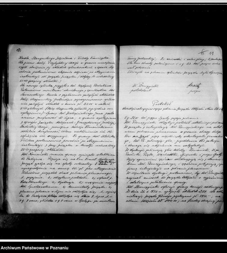 Obraz 9 z jednostki "Protokolarz posiedzeń zarządu"