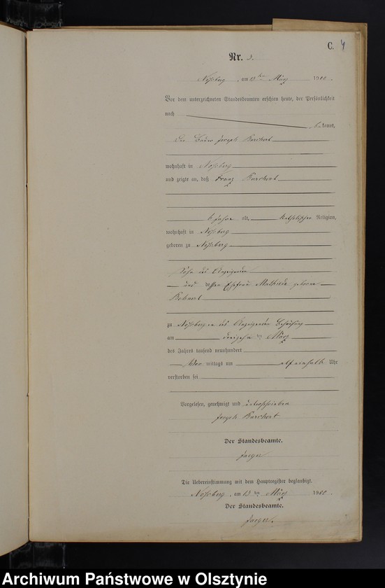 Obraz 6 z jednostki "Sterbe-Neben-Register Nr 1 - 19"