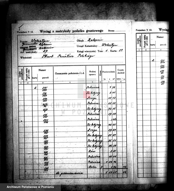 image.from.unit.number "Majątku Bolęcin-Karna powiatu wolsztyńskiego sprawy pomiarowe majątku w związku z parcelacją"