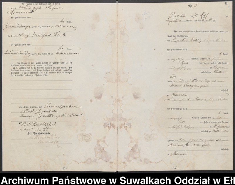 image.from.unit.number "Heiraths-Haupt-Register des Königlichen Preussischen Standes-Amtes Kallischken Kreis Johannisburg"