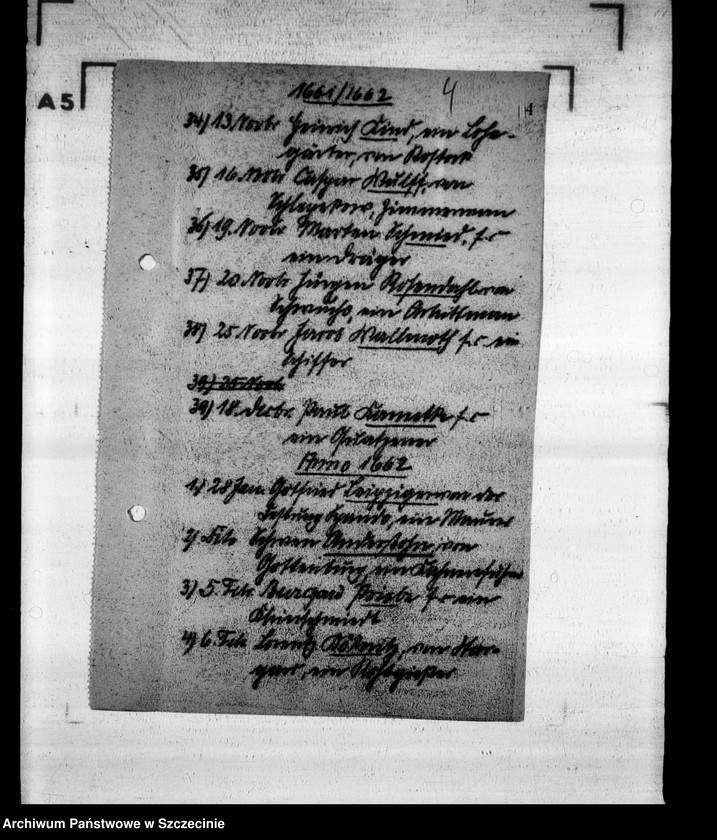 image.from.unit.number "Carl R i t e r s h a u s e n, Stettiner Bürgerbuch, 3. 1661-1695"