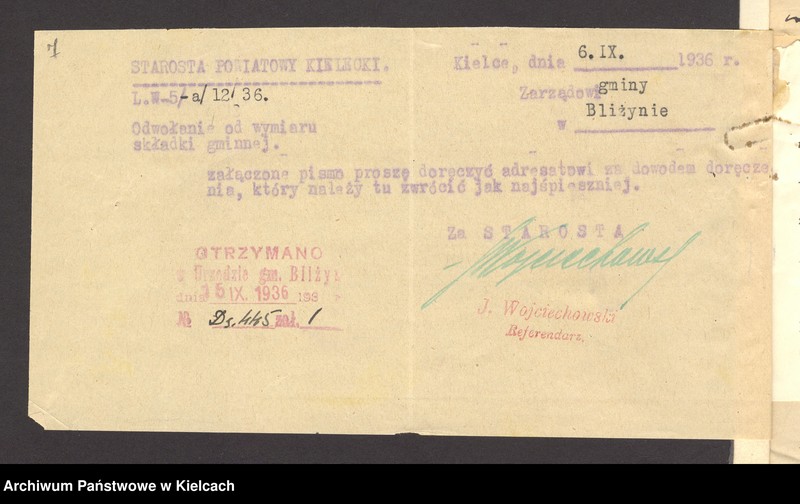 Obraz 10 z jednostki "[Odwołanie od wymiaru składki na rzecz gminy wyznaniowej żydowskiej w Bodzentynie]"