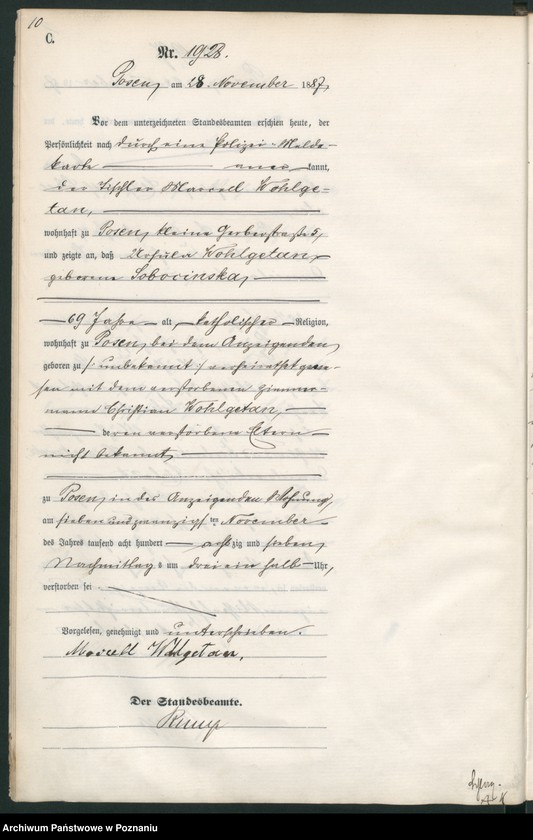 Obraz 13 z jednostki "Księga zgonów t. V"