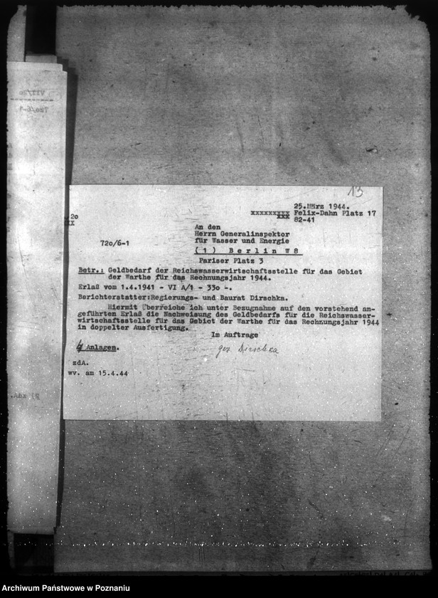 Obraz 17 z jednostki "Reichswasserwirtschaft im Gebiet der Warthe und Oder"