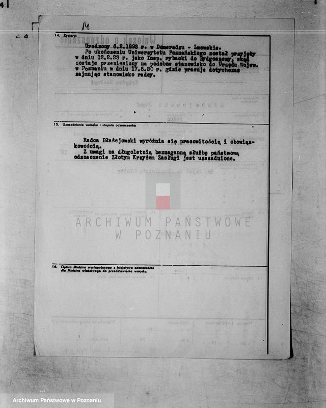 Obraz 19 z jednostki "/Wnioski o odznaczenia/"