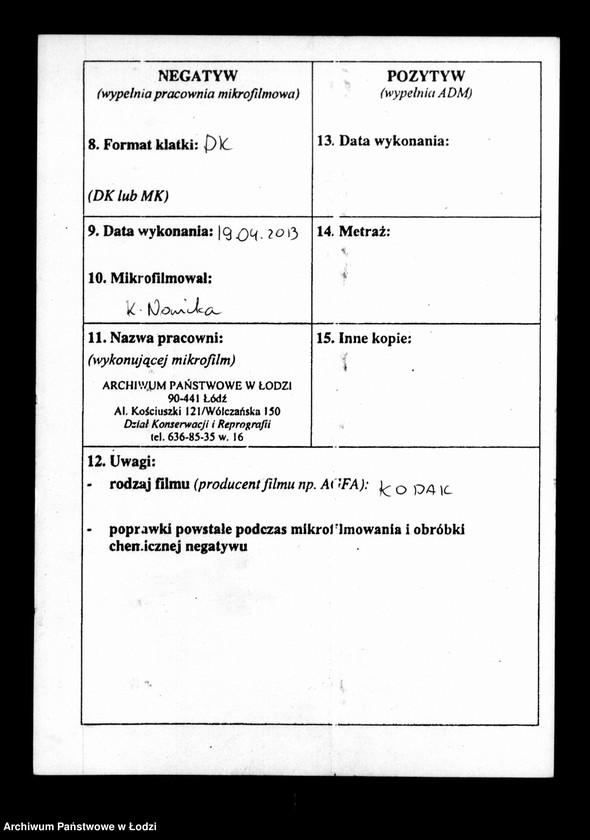 Obraz 3 z jednostki "Akta tyczące się stanu kościoła katolickiego i innych budowli"