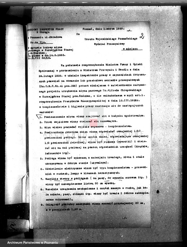 Obraz 6 z jednostki "Budowa młyna parowego w Kurzejgórze własność A. Chłapowski, pow. kościański"