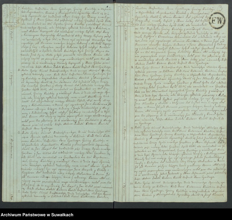 image.from.unit.number "Akta Zeszłych Gminy Puńskiey Od Dnia 1 Stycznia Do Dnia Ostatniego Grudnia 1819 Roku."