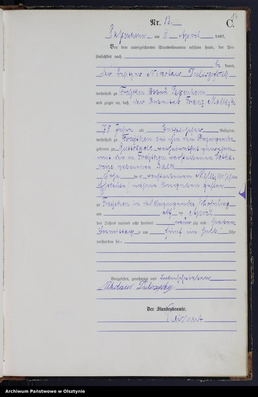 image.from.unit.number "Sterbe-Haupt-Register Nr 1 - 45"