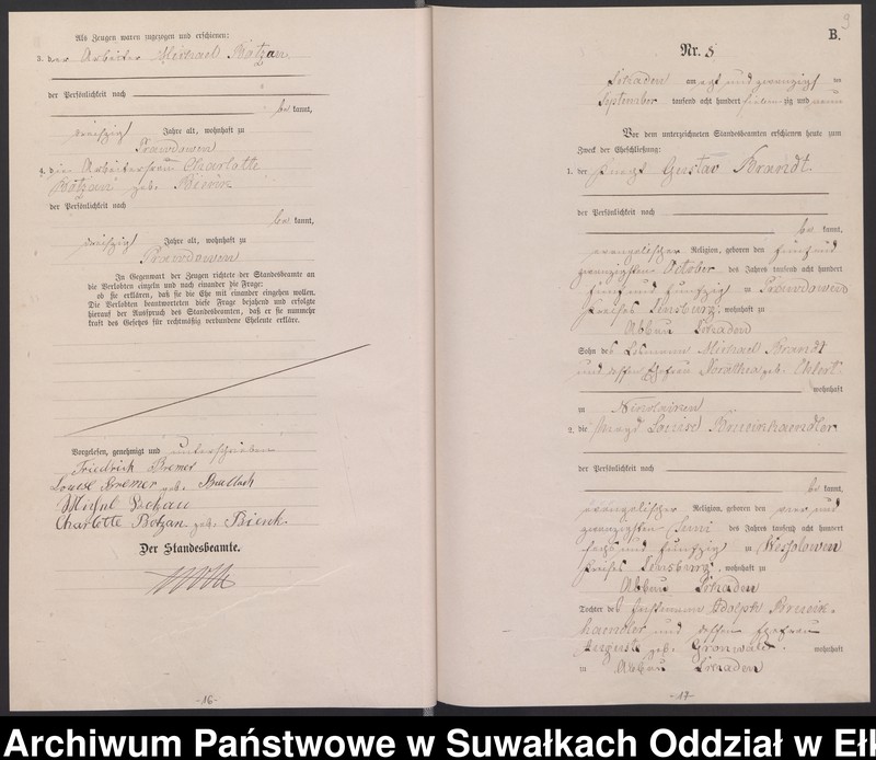 image.from.unit.number "Heiraths-Haupt-Register des Königlich Preussischen Standes-Amtes Schaden Kreis Sensburg"