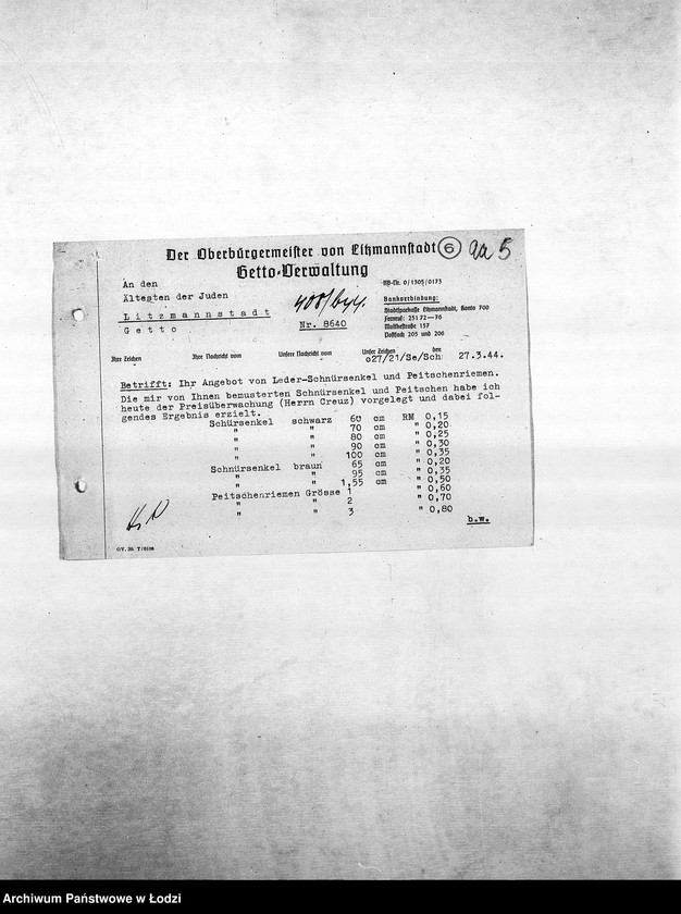 Obraz 8 z jednostki "Arbeitsressort [Produkcja i zapotrzebowanie materiałów dla resortów pracy]"