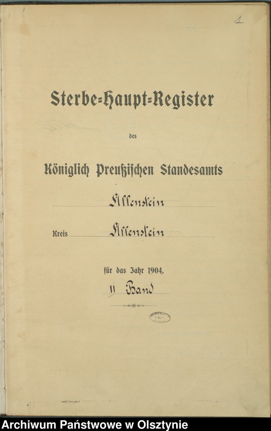image.from.unit.number "Sterbe-Haupt-Register Tom II,Nr 399 - 427"