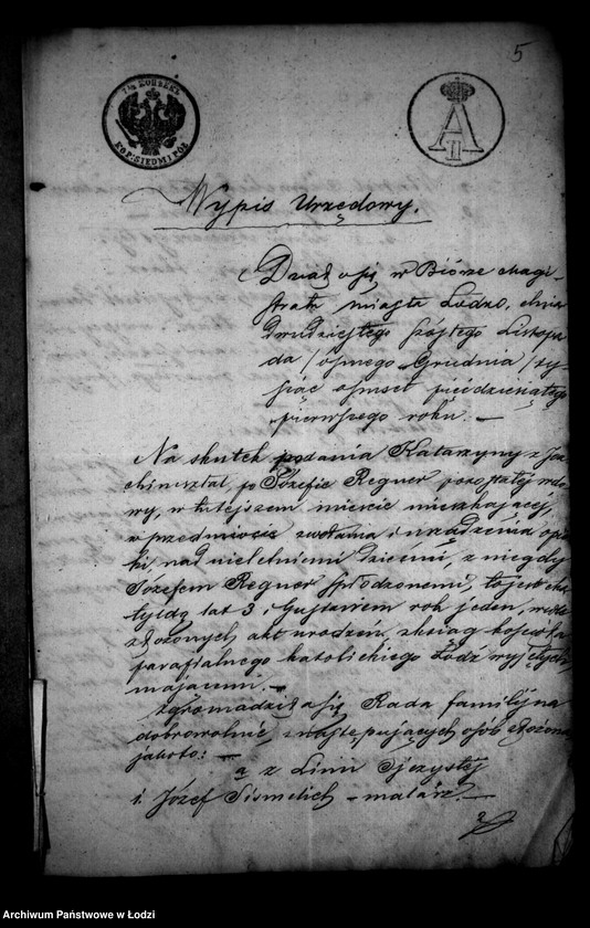 Obraz 9 z jednostki "Akta tyczące się ustanowienia opieki nad nieletnią Matyldą Regner po zmarłym Józefie Regner pozostałej córce"