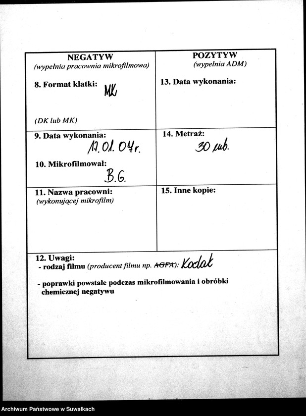 image.from.unit.number "Dowody do Akt Ślubnych z Parafii Suwalskiej 1856 r."