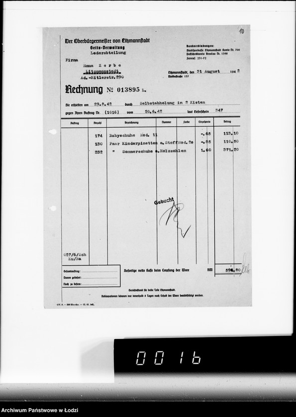 Obraz 14 z jednostki "F-ma E.Zerbe, L