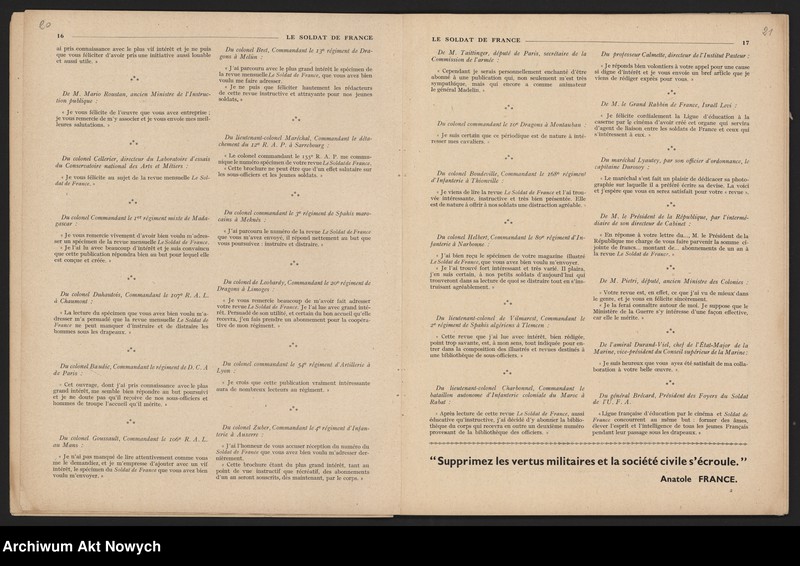 image.from.unit.number ""Le Soldat de France" - redakcja. Artykuł W. Sikorskiego na temat polsko-francuskiego braterstwa broni przeciw zagrożeniu hitlerowskiemu."