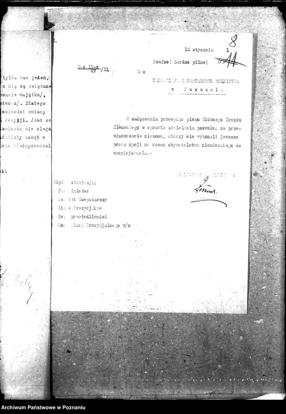 Obraz 12 z jednostki "Opcje, sprawy kolonizacyjne, przewłaszczenia, eksmisje kolonistów [organizacyjne i parcelacyjne]"