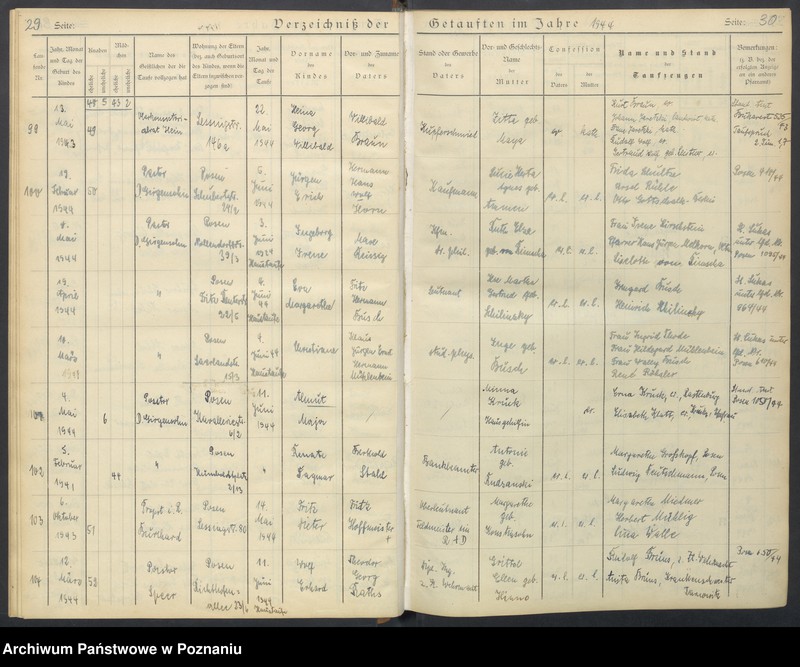 Obraz 18 z jednostki "Verzeichnis der Getauften"