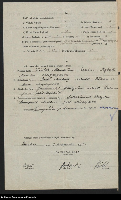 Obraz 5 z jednostki "Kaczlin, powiat Międzychód akta koła."