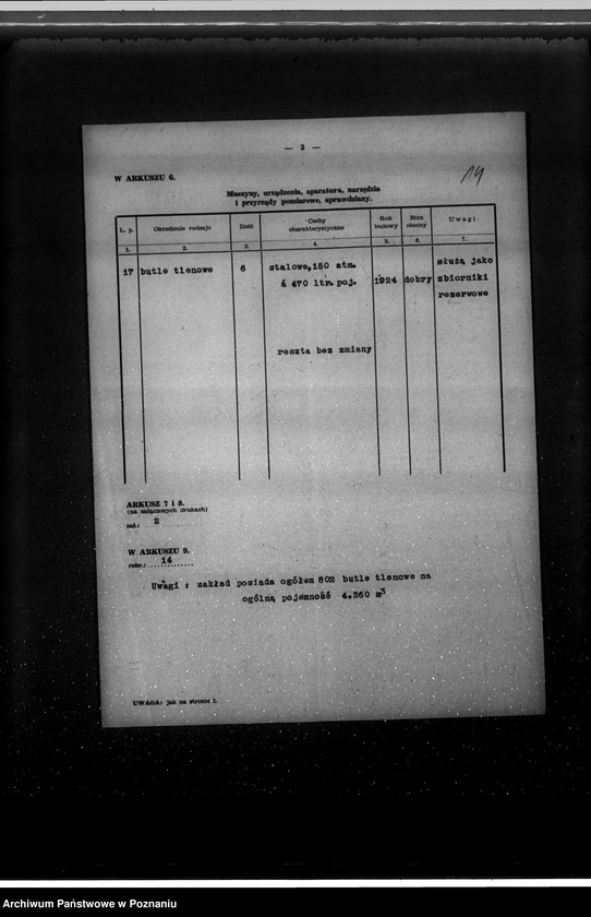 Obraz 18 z jednostki "Kwestionariusz "Sawja" Fabryka tlenu A. Jezierskiego w Czempiniu"